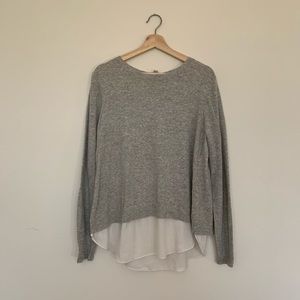 Ruffle back tulip sweater NWT